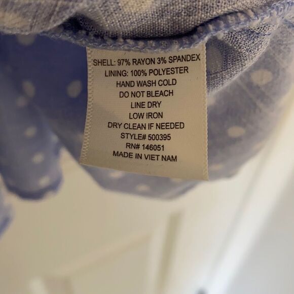 Polka Dot Blue Summer Dress - Picture 4 of 4